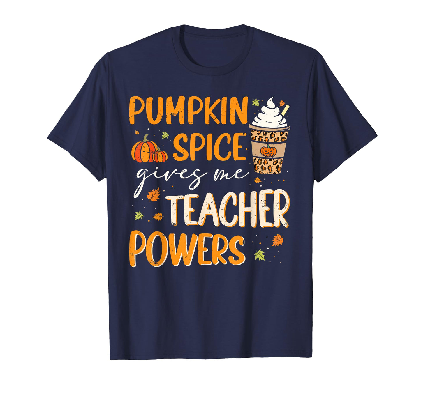 Retro Pumpkin Spice Gives Me Teacher Powers Thanksgiving T-Shirt