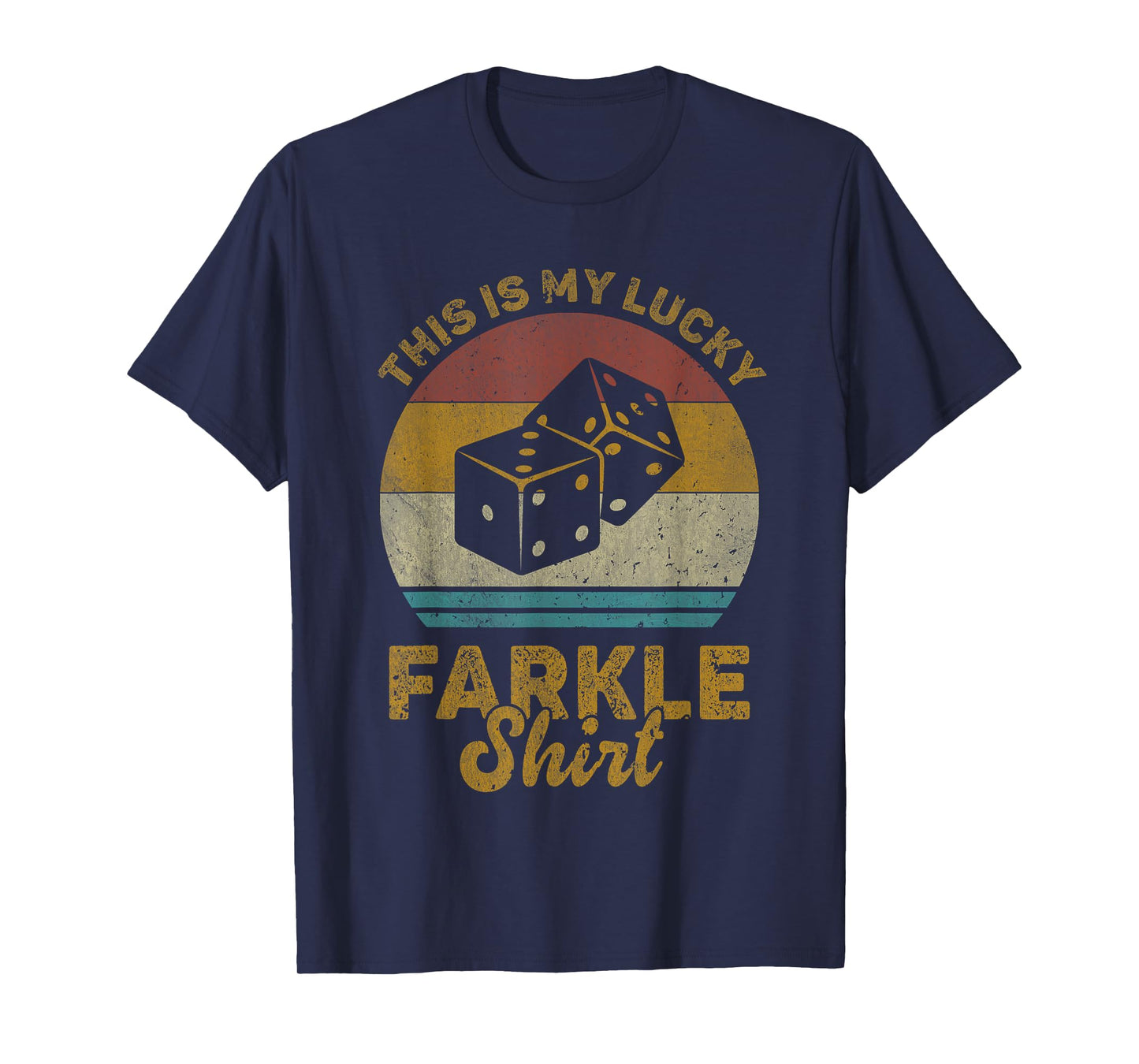 This Is My Lucky Farkle Shirt Vintage Farkle Dice Game T-Shirt