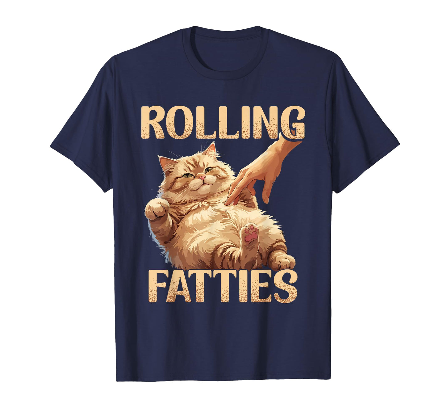 Funny Rolling Fatties Cat T-Shirt