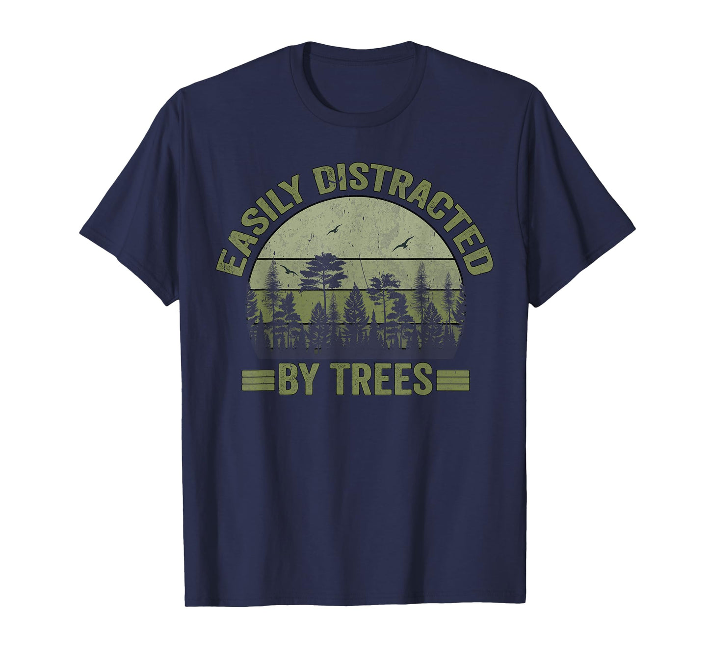 Easily Distracted By Trees wildlife nature vintage forest T-Shirt