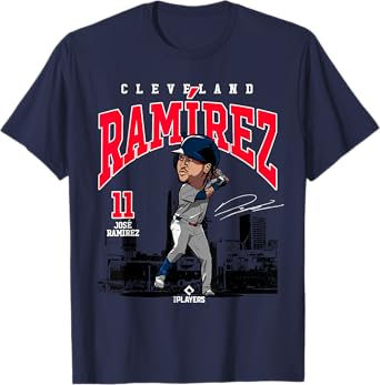 José Ramírez | Cleveland Baseball MLB Players | MLBJRAM4030 T-Shirt