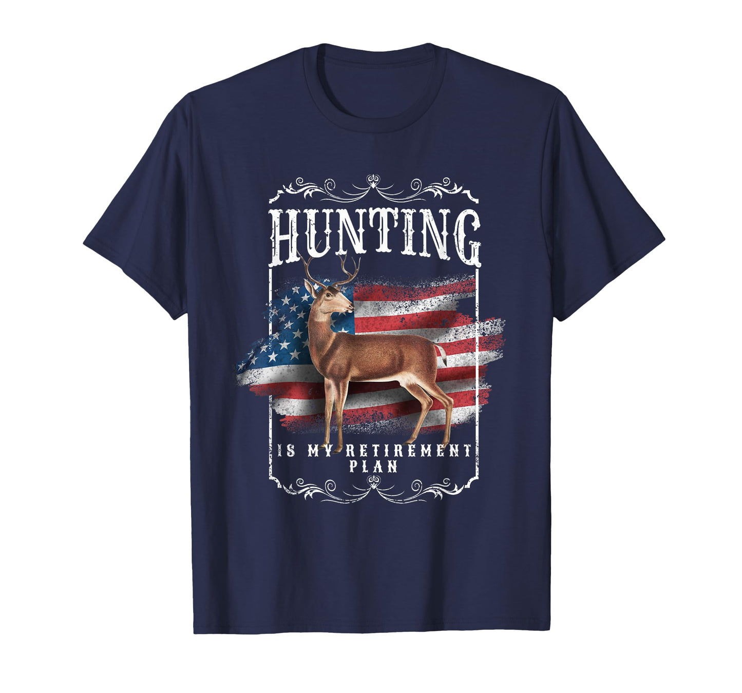 Funny Dad Retired Grandpa Hunting is My Retirement Plan T-Shirt