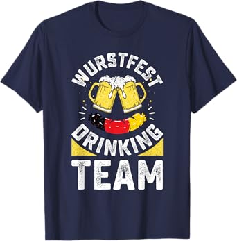 Vintage Wurstfest Drinking Team German Beer Oktoberfest T-Shirt