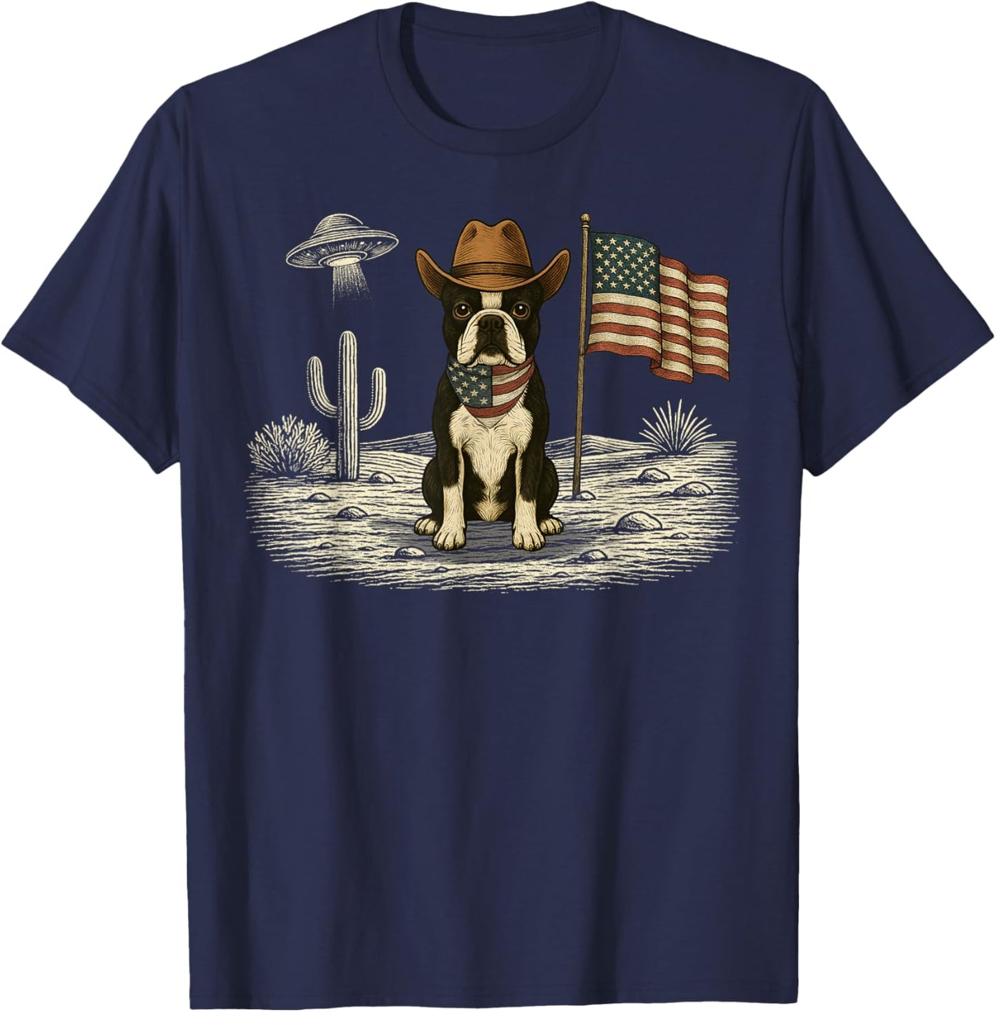 Boston Terrier 4th Of July Us American Flag Dog Patriotic T-shirt