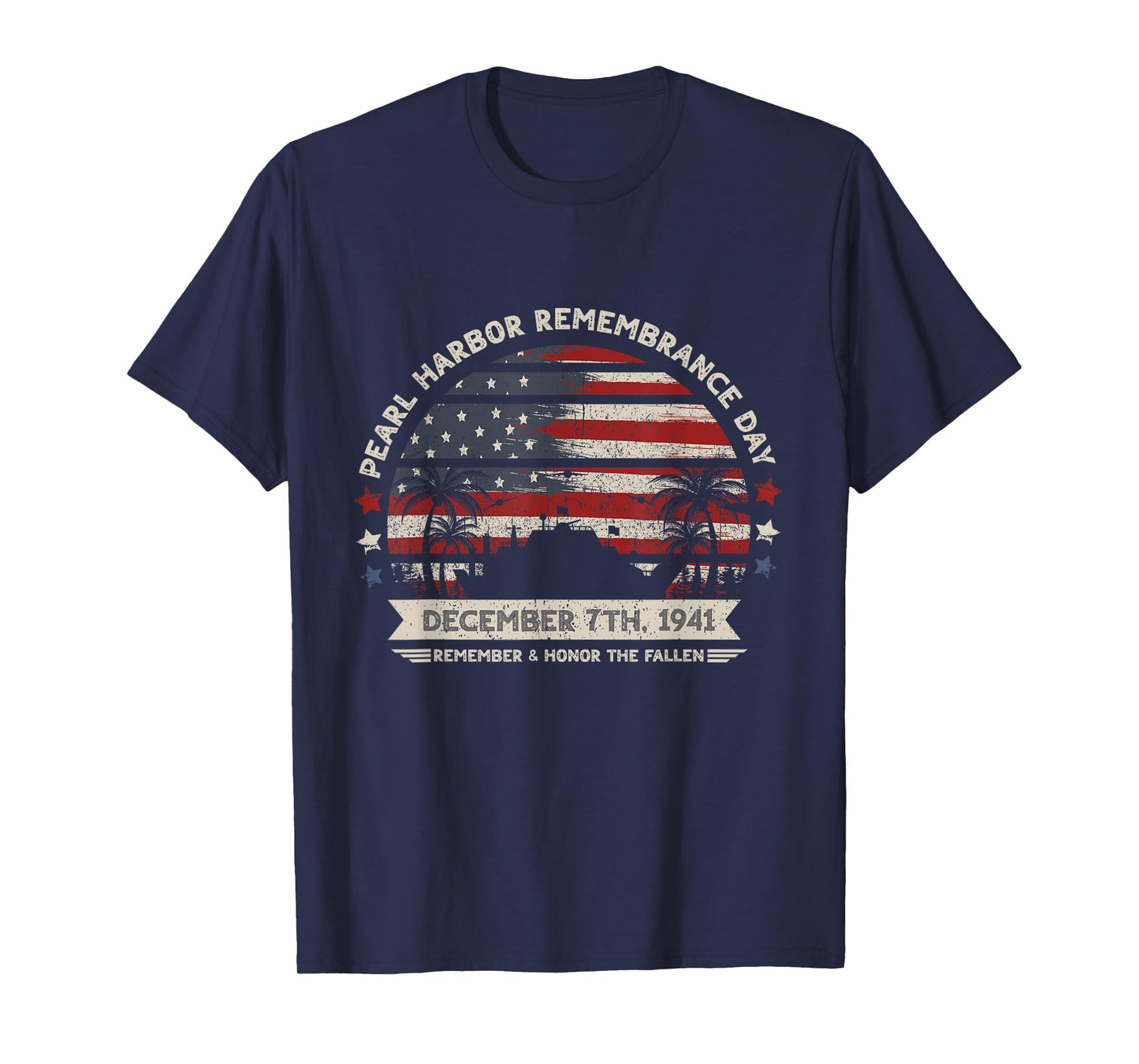 Vintage Hawaii USA Flag Tee, Pearl Harbor Memorial Day Gift T-Shirt