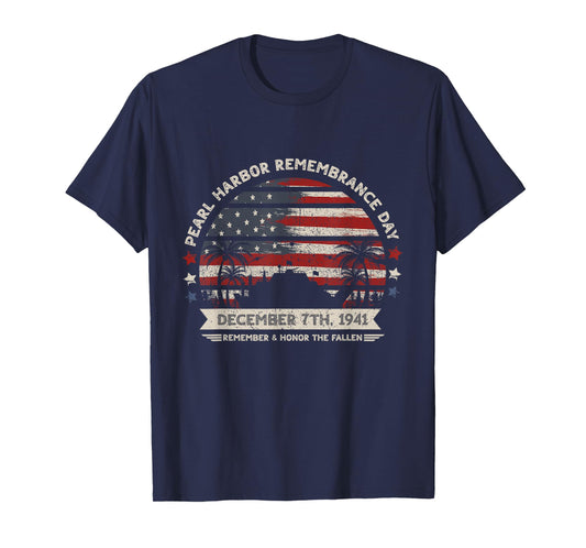 Vintage Hawaii USA Flag Tee, Pearl Harbor Memorial Day Gift T-Shirt