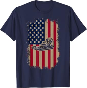 American US Flag Airboat T-Shirt