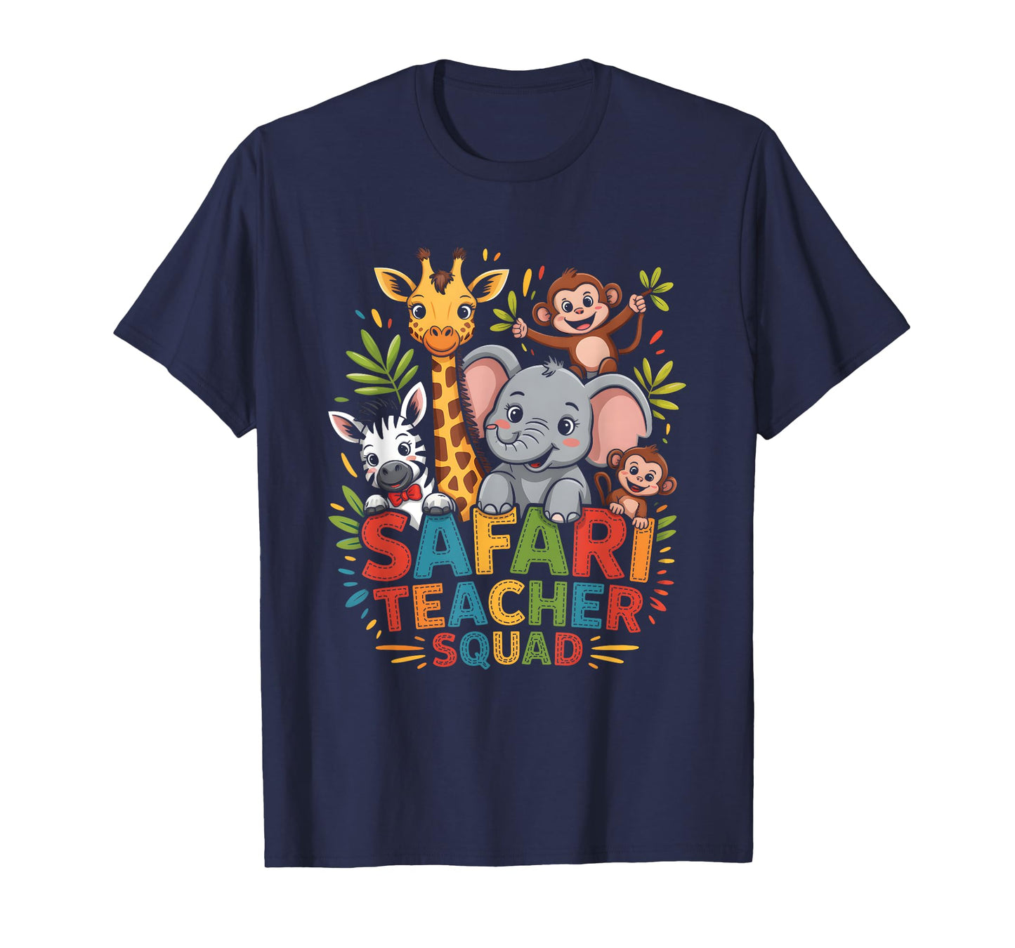Safari Teacher Squad Guides Quietly Through Wildlife Animal T-Shirt