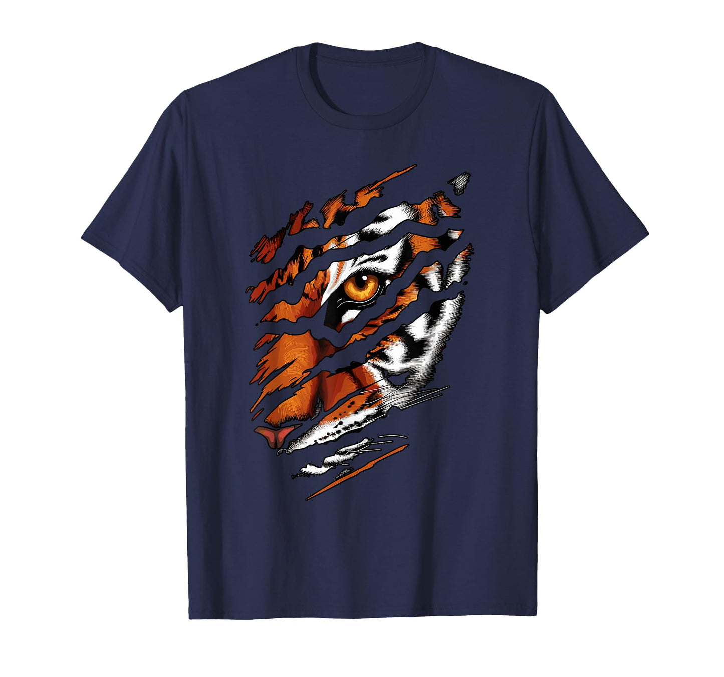 Fearless Tiger Silhouette Claw Eye Zoo Wildlife Animal T-Shirt