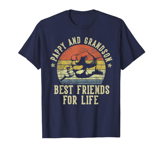 Pappy and Grandson Best Friends for Life Funny Pappy T-Shirt
