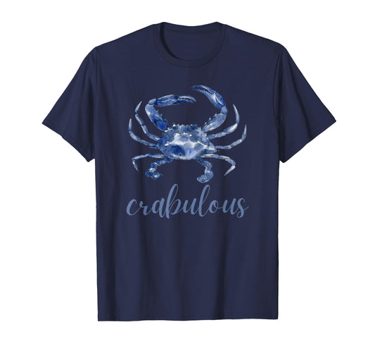 Crab Crabulous Fisherman Coastal Sea Life Womens Top T-Shirt