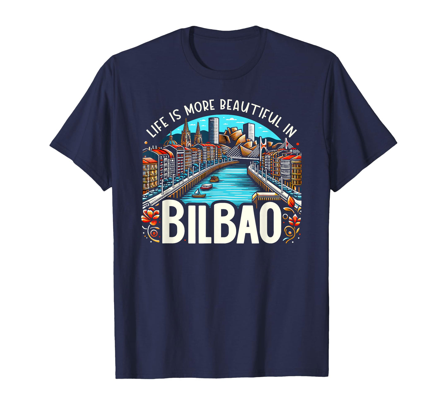 Bilbao Spain Travel Vacation I Love Bilbao Skyline T-Shirt