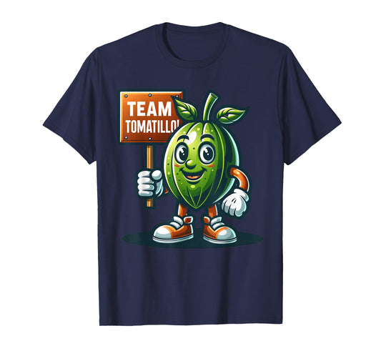 Team Tomatillo, Mexican Husk Tomato Mascot, Funny Vegetable T-Shirt