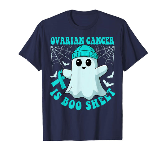 Ovarian Cancer is Boo Sheet Funny Boos Halloween Ghost T-Shirt
