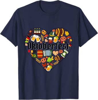 Oktoberfest Heart Oktoberfest Beer Festival Drinking T-Shirt