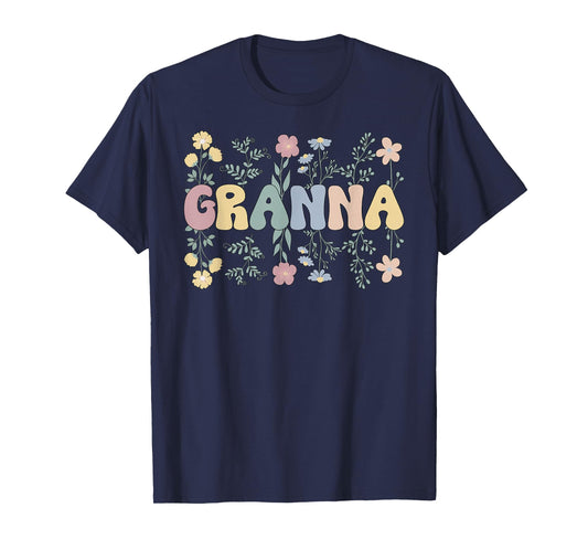 Granna Flowers Granna Grandmother Granna Grandma T-Shirt