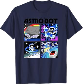 Astro Bot Rescue Mission Space Warrior Video Game T-Shirt