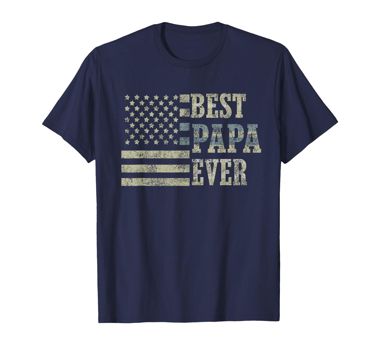 Best Papa Ever American Flag USA Flag T-Shirt