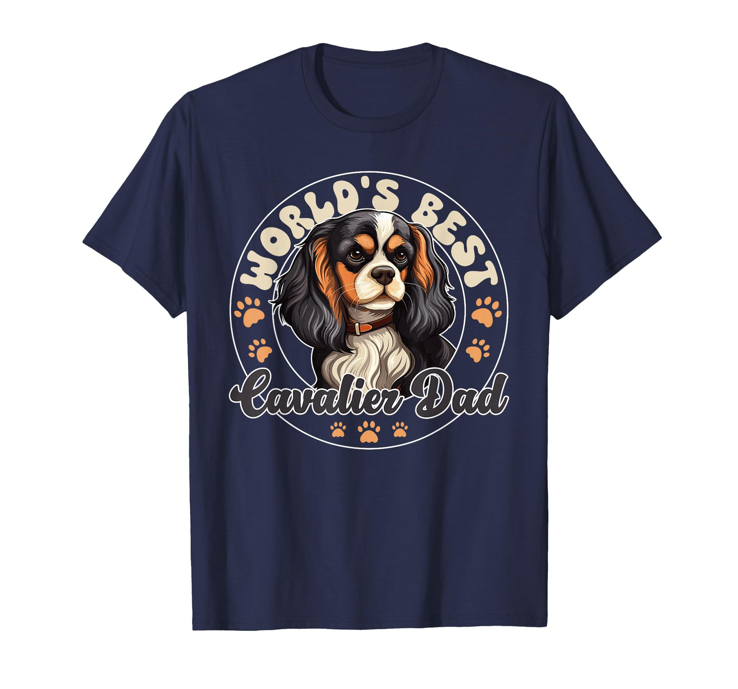 Cavalier King Charles Spaniel Dog World's Best Cavalier dad T-Shirt
