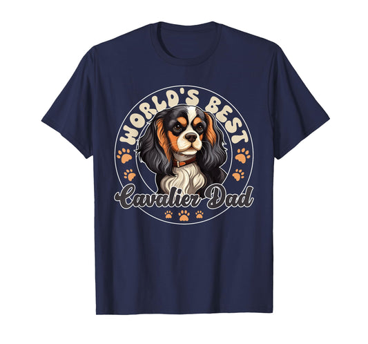 Cavalier King Charles Spaniel Dog World's Best Cavalier dad T-Shirt