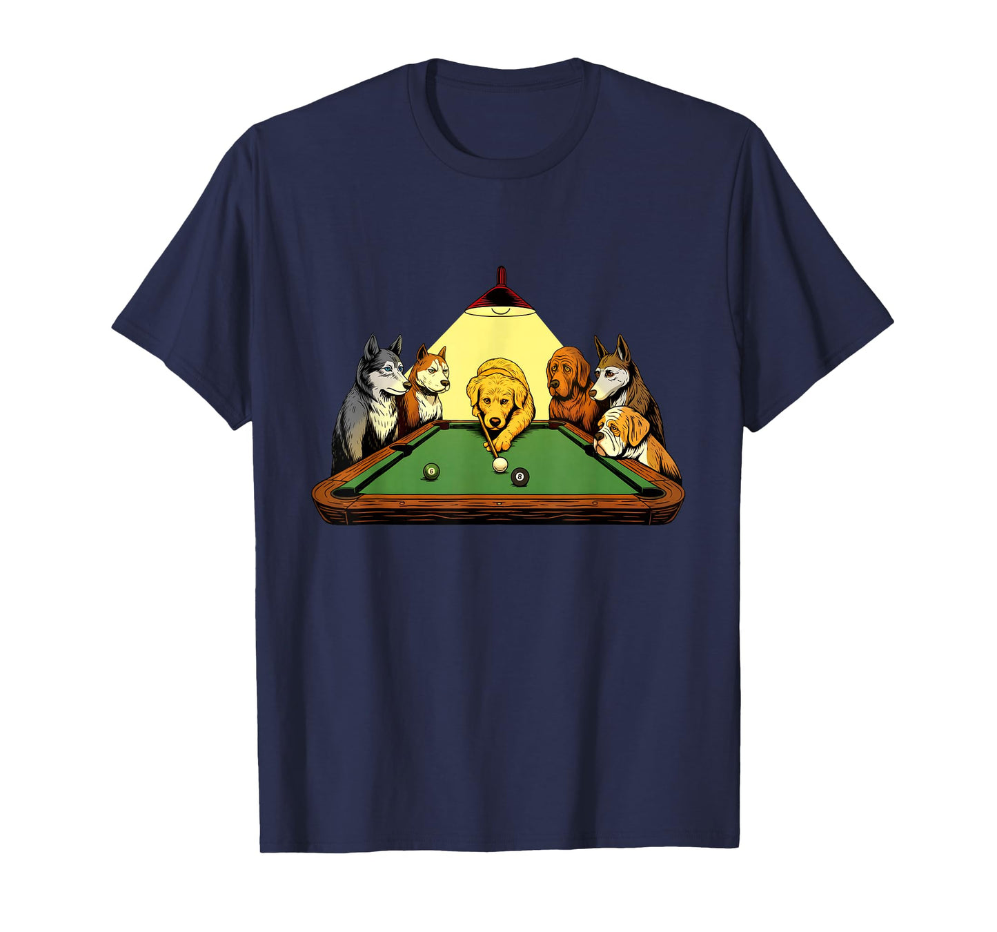 Billiard Dogs - 8 Ball Billiard Game Pool Player T-Shirt