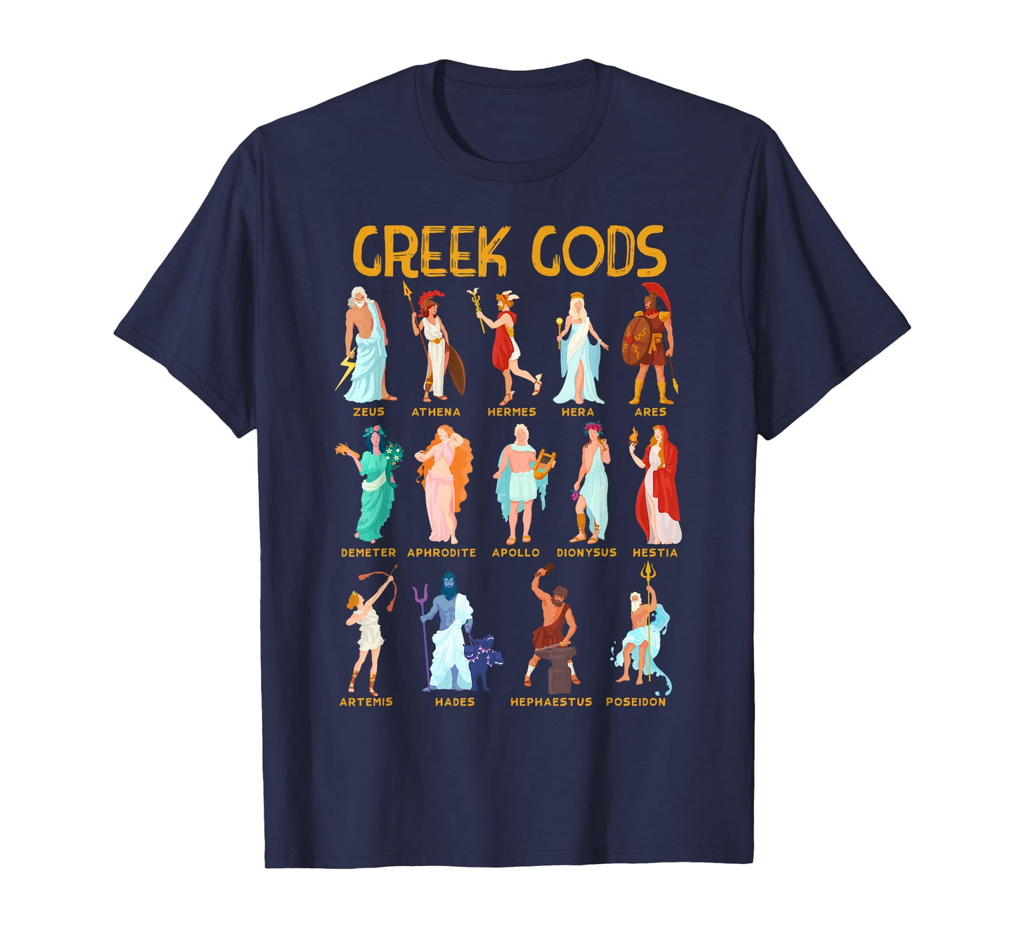 Olympians Ancient Greek Gods Greek Life Greek Mythologist T-Shirt