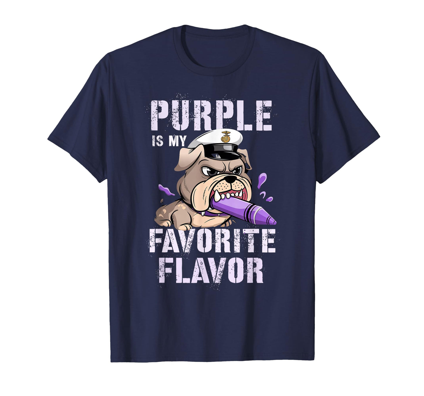 Sarcastic PURPLE IS MY FAVORITE FLAVOR Up Military Kids T-Shirt
