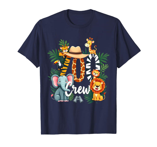 Zoo Crew Safari Adventure Wildlife Expedition Trip Animals T-Shirt