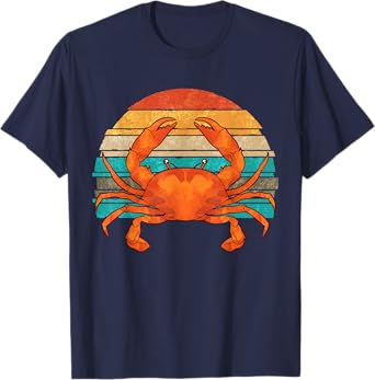 Retro Seafood Crab Lover Crabbing Sea Animal Crab T-Shirt