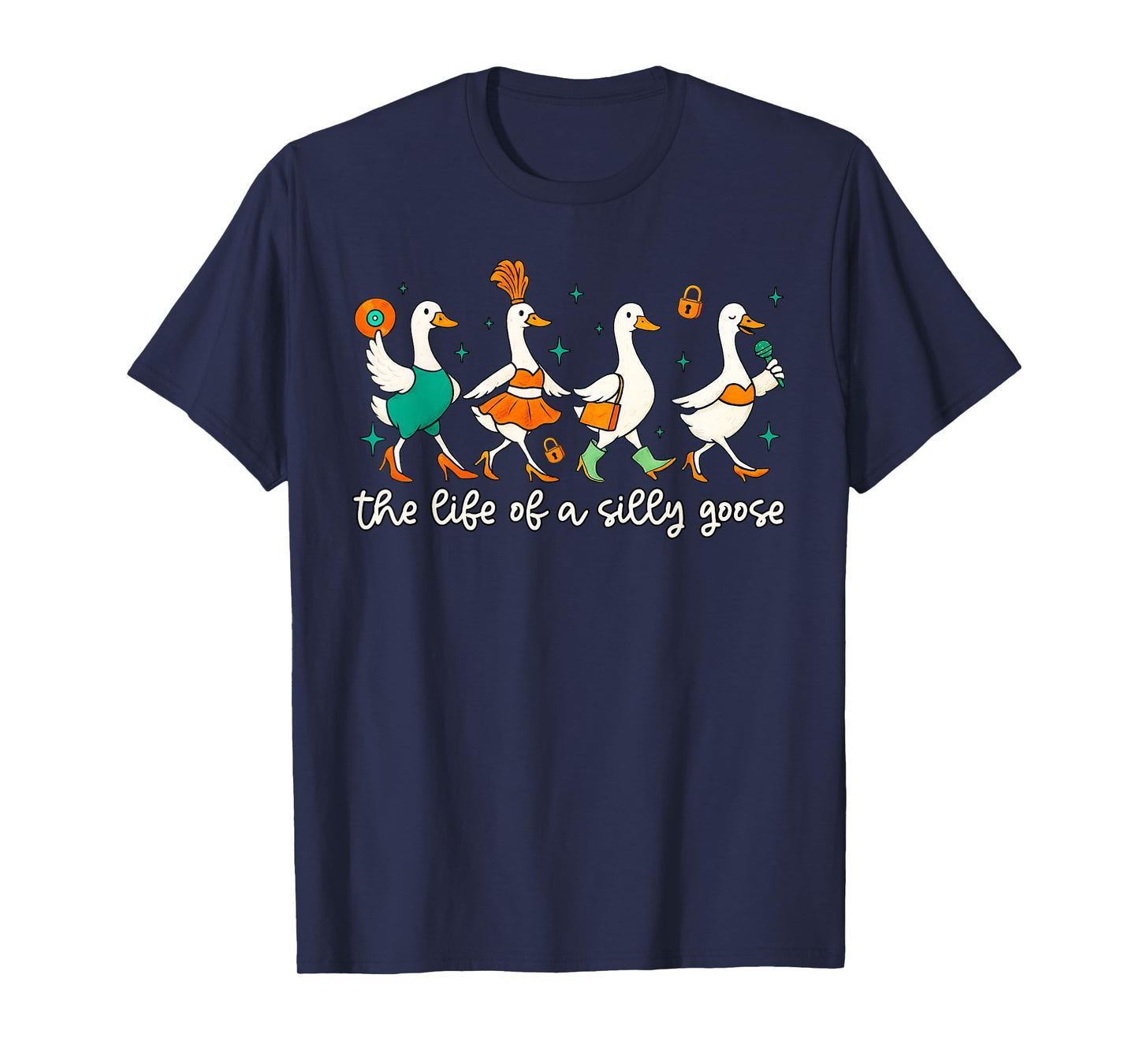 The Life of a Silly Goose Funny Goose Trendy Meme Show Girl T-Shirt