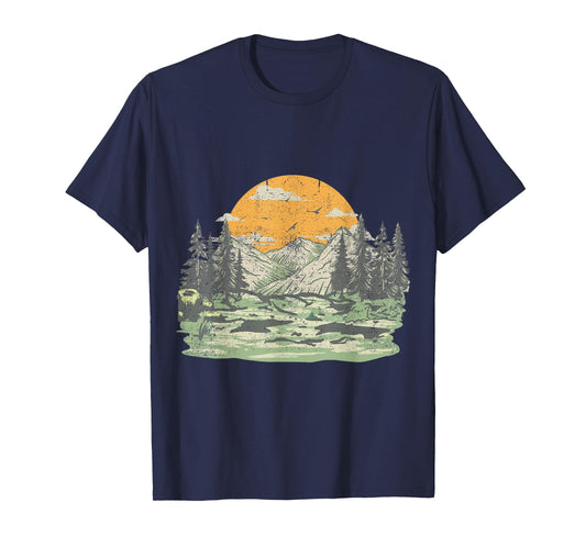 Outdoor Tree Nature Lover Wildlife Retro Forest T-Shirt