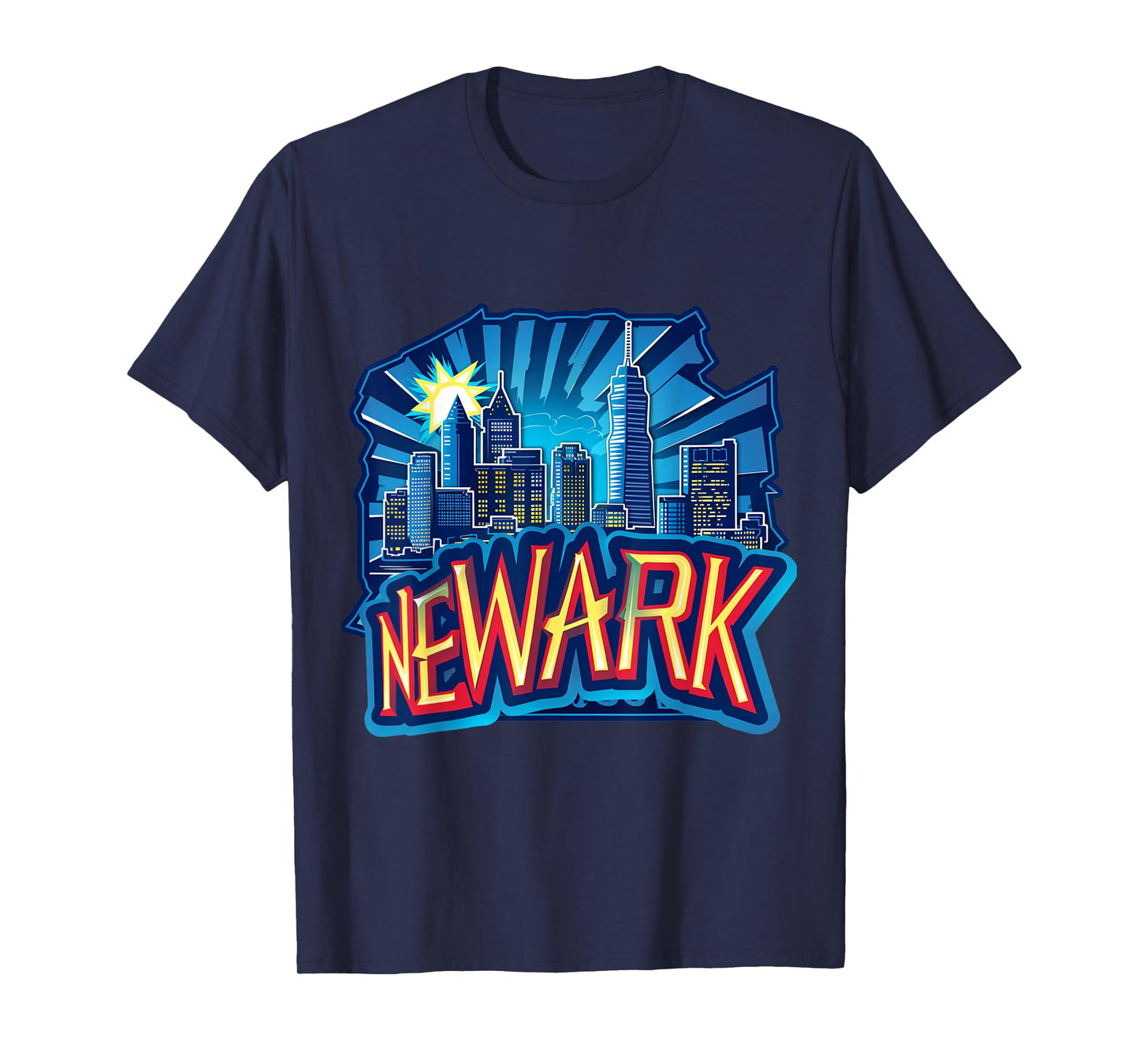 Newark New Jersey NJ Downtown Skyline City Pride Urban Vibes T-Shirt