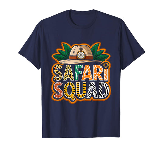 Safari Squad Wildlife Adventure Explorer Animal Nature Fun T-Shirt