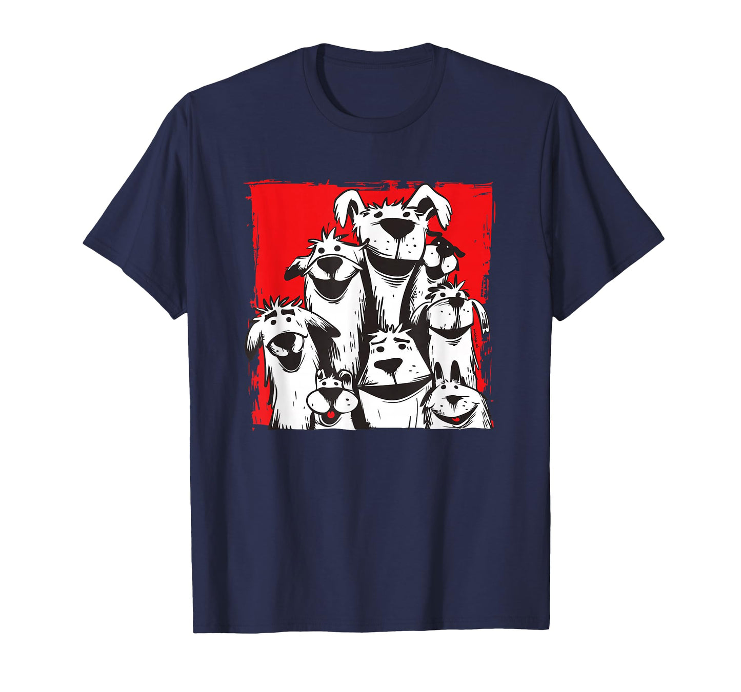 Dogs Love Happy Dog Cartoon T-Shirt
