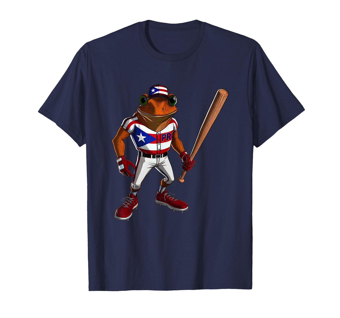 Puerto Rico Baseball Coqui Boricua Flag Bat Hat Pelota Cool T-Shirt