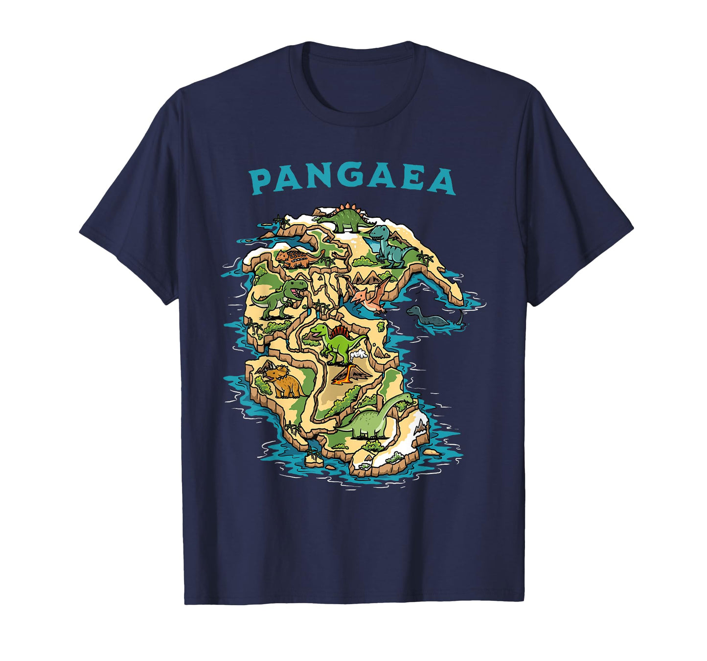 Reunite Pangaea Dinosaurs World Map Earth Funny Geology T-Shirt