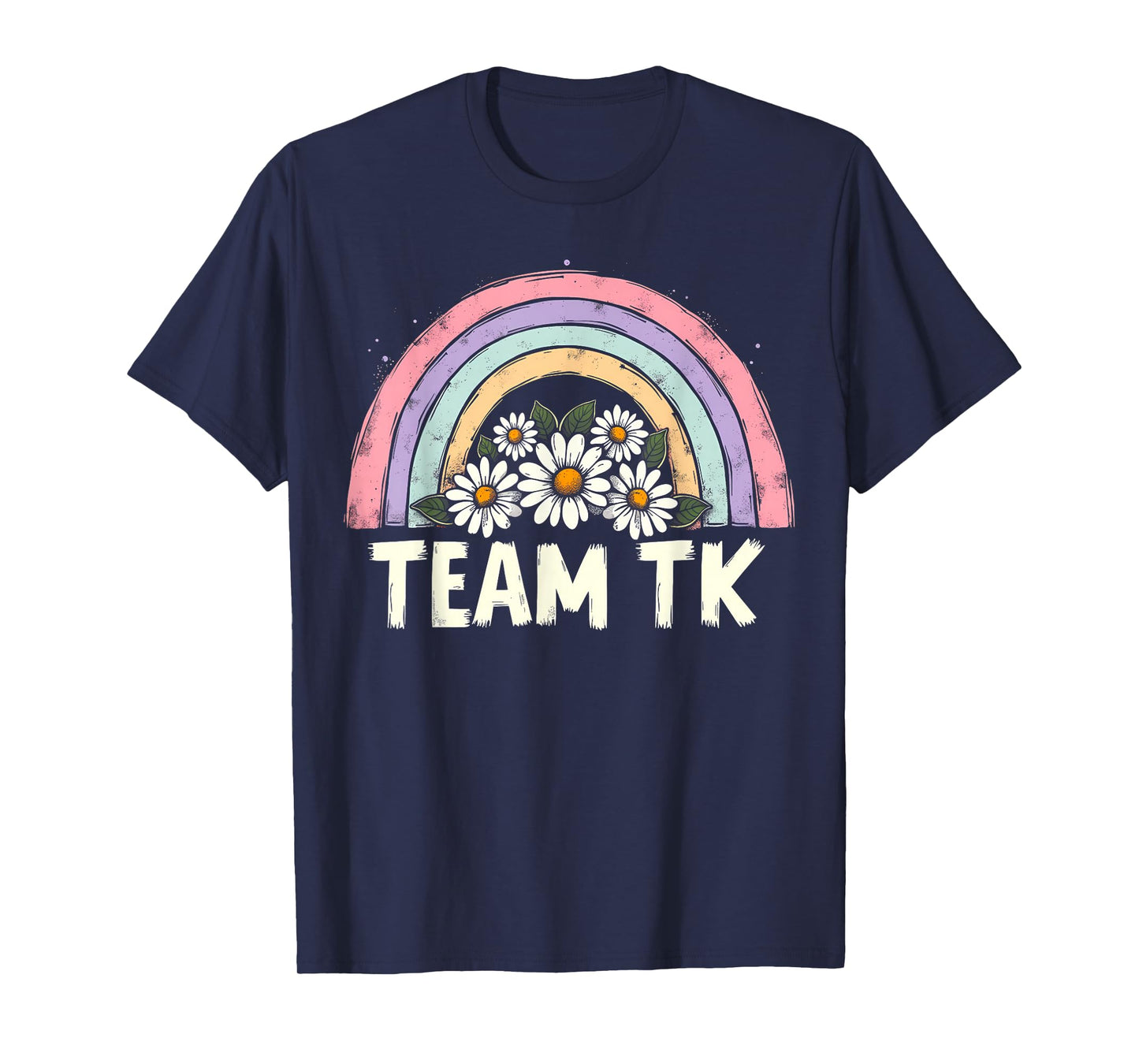 Team TK Retro Teacher Daisy Colorful - TK School Back Design T-Shirt