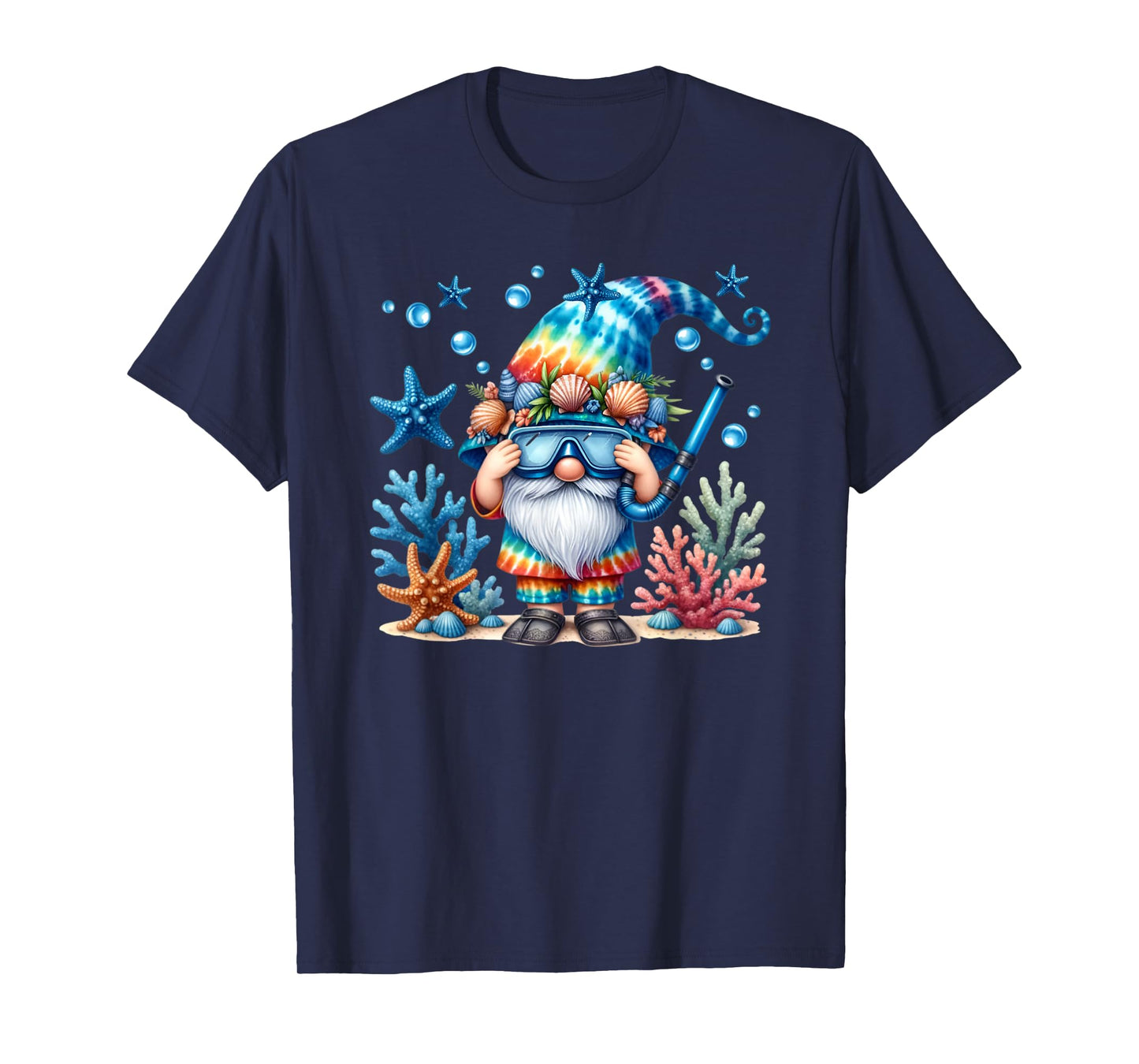 Scuba Diving Accessories Summer Gnome For Beach Vacation T-Shirt