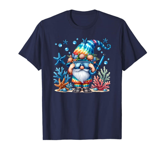 Scuba Diving Accessories Summer Gnome For Beach Vacation T-Shirt