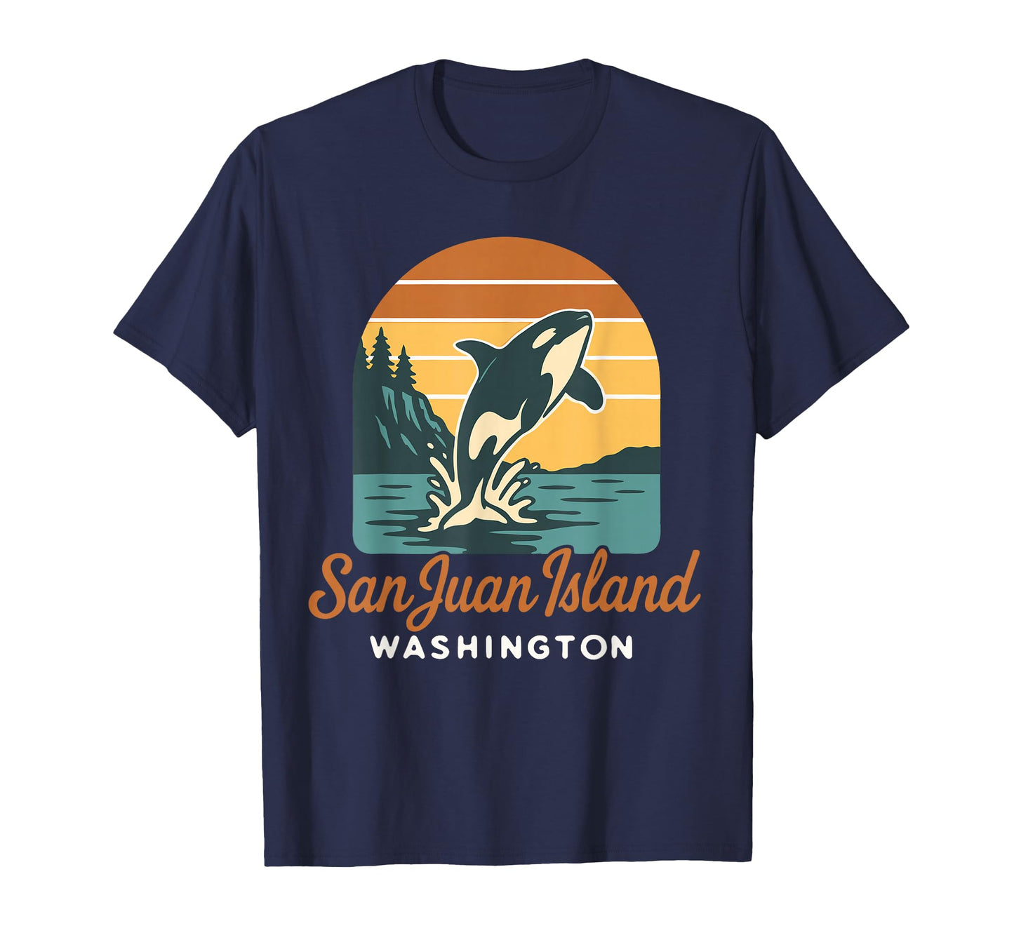 San Juan Island Washington Orca Sunset T-Shirt