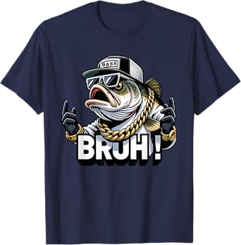 Bruh Fish Funny Fishing Gifts Fishing Day T-Shirt