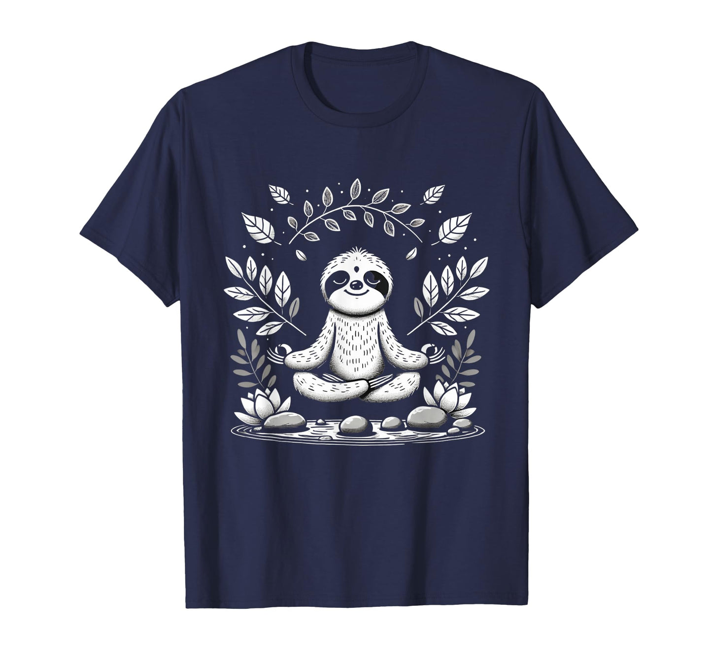 Cute Funny Sloth Meditating Meditation Peace Zen Sloth T-Shirt