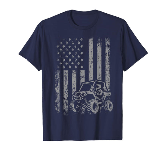 American Flag UTV Side By Side SXS Off Road T-Shirt