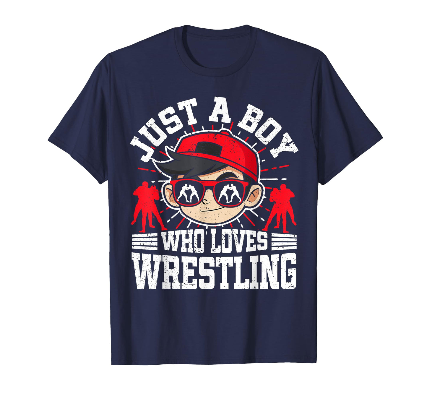 Just A Boy Who Loves Wrestling, Boys & Kids, Wrestler T-Shirt