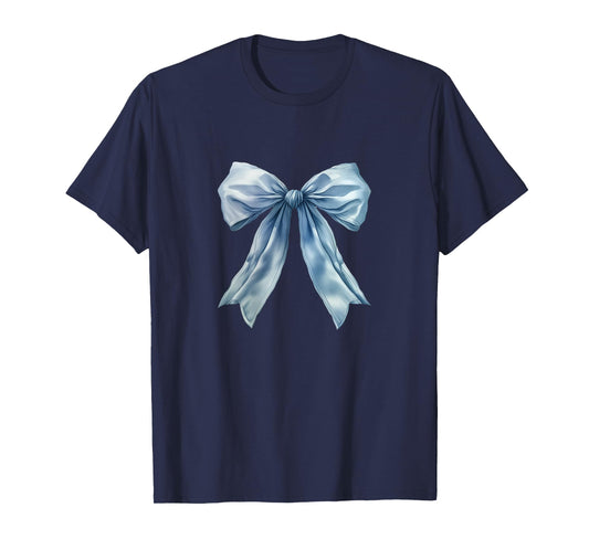 Baby Baby Blue Bow Cute Preppy Coquette Clean Girl Women T-Shirt