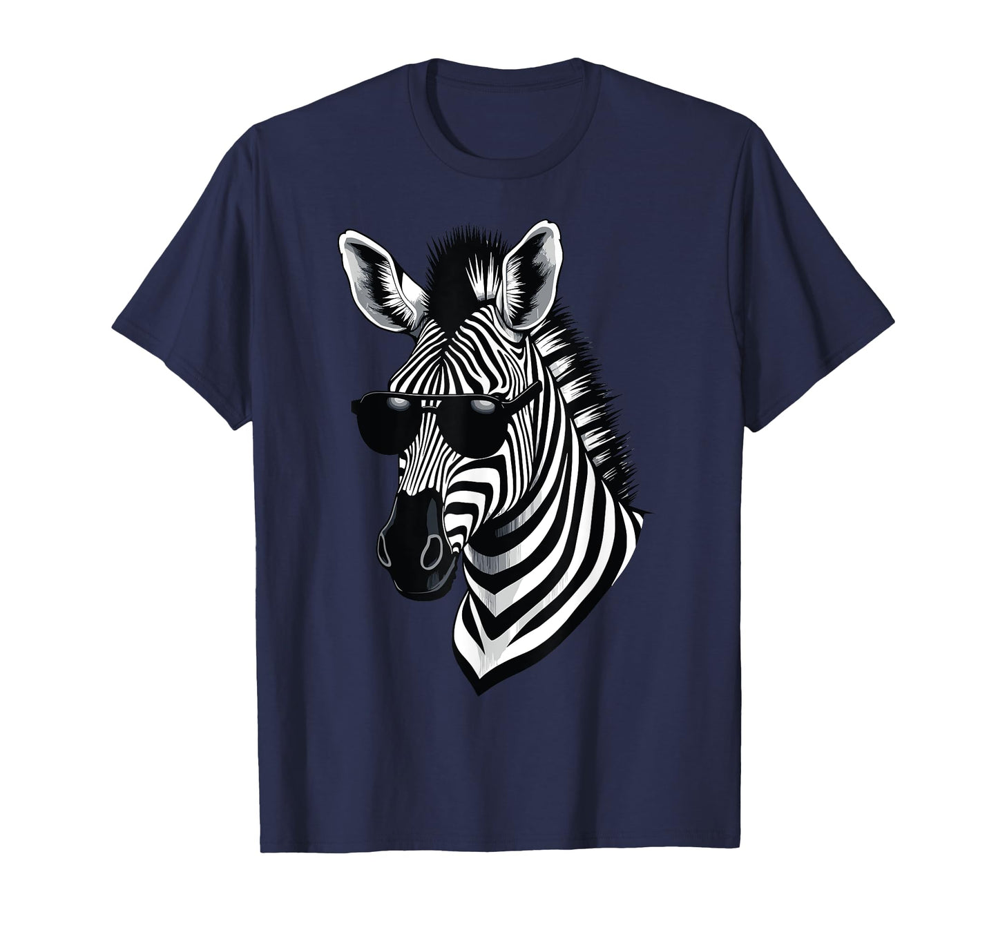 Zebra Sunglasses Funny Wildlife Zebra Graphic T-Shirt