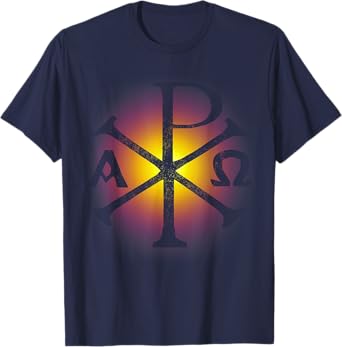 Chi Rho Tshirt - Christian Symbol Shirt for Church
