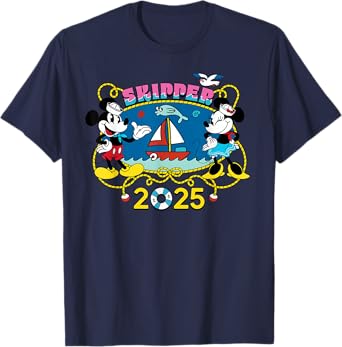 Disney Cruise 2025 Family Group Vacation Matching Skipper T-Shirt