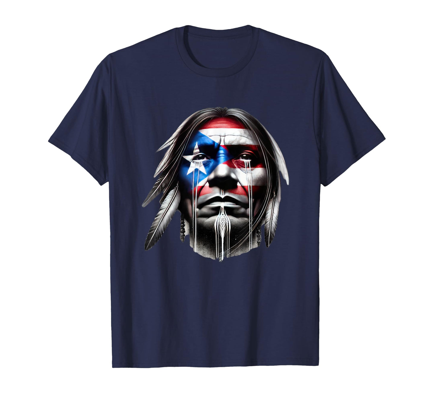 Taino Tears Protest Puerto Rican Flag Crying Native American T-Shirt