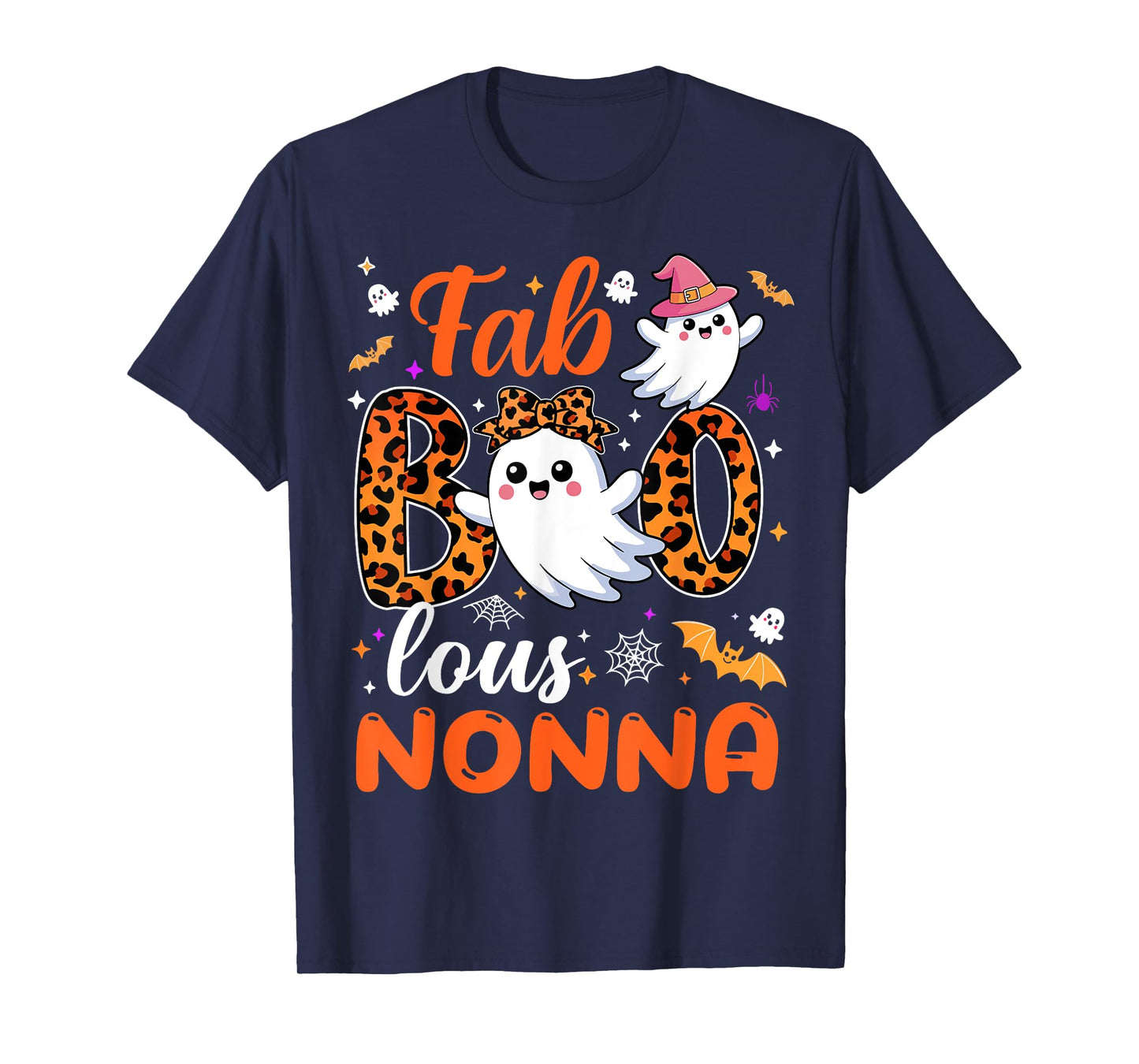 Leopard Fab Boo Lous Nonna Spooky Halloween Costume Gift T-Shirt